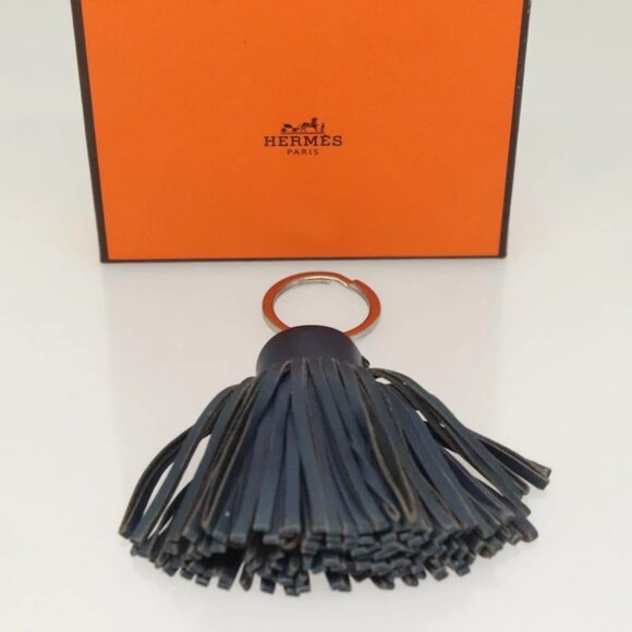 HERMES Carmen Charm Leather Navy Auth - Picture 6 of 6